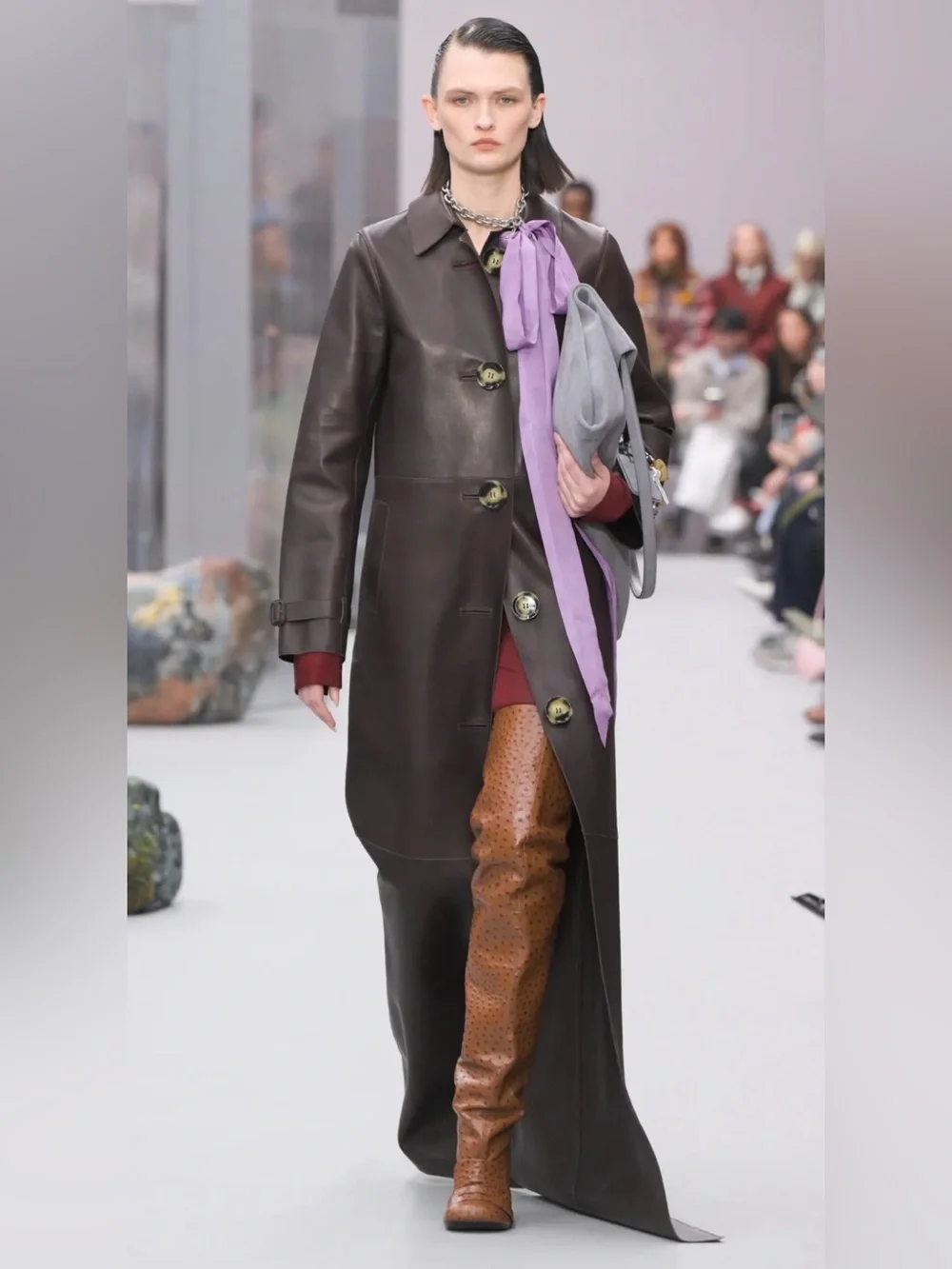 Acne Studios Thigh-High Leather Boots - Cognac Brown